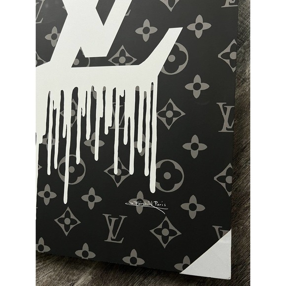 Louis Vuitton Drip Canvas Print Fairchild Paris Fashion Designer LV Monogram Art - Picture 3 of 3